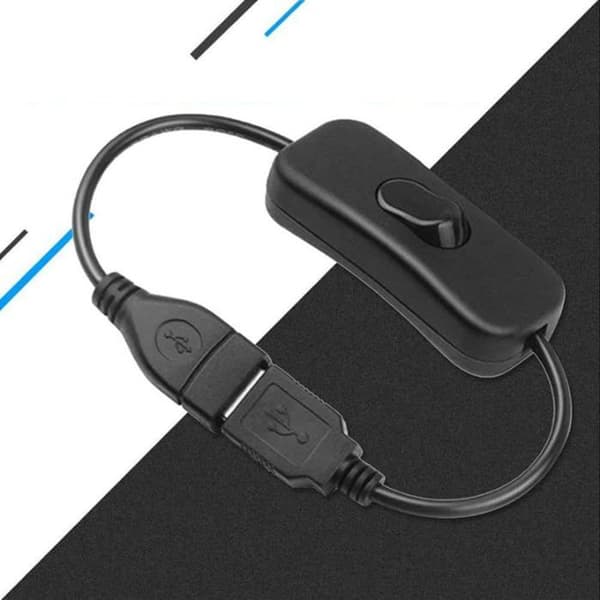 2-delt USB han til hun kabel med tænd/sluk-knap, inline USB forlænger vippekontakt