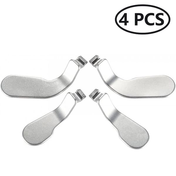 Sett med 4 rustfrie stålspaker, reservedeler, for Xbox One Elite, Switch, PS4-kontrollere.