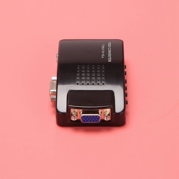AV till VGA Adapter RCA VGA Konverter PC RCA Komposit S-Video AV Ingång till PC VGA LCD Utgång Konverter 12