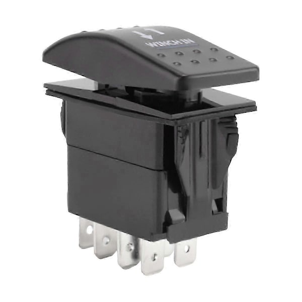 12V 20A Spil Ind Spil Ud ON-OFF-ON Vippekontakt 7 Ben LED blå js