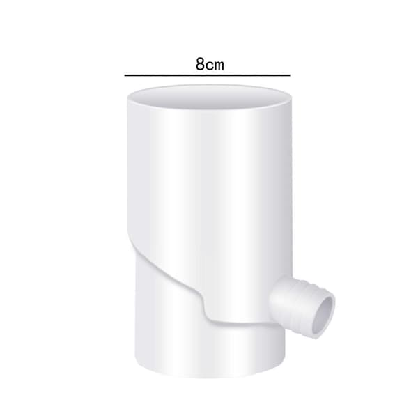 Regnvandsopsamlingssystem Nedløbsrørsomleder til havearbejde Landskabshave 10 cm Sort White 8cm