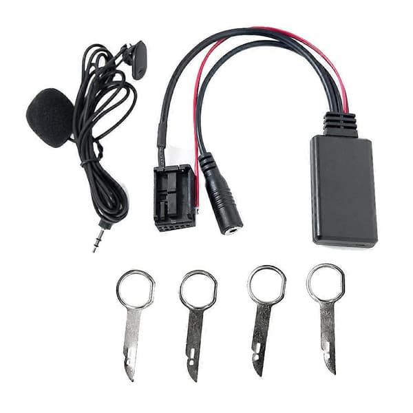 Aux-kabel Bluetooth-adapter til 6000CD USB 5.0 musikafspiller lydadapter mikrofon håndfri Black