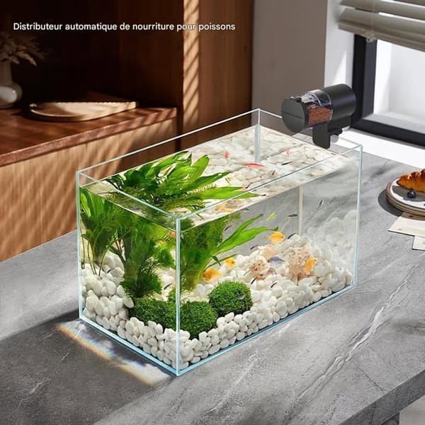 Automatisk Akvariefoderautomat - 100 ml Automatisk Fiskefoderdispenser | Foderdispenser