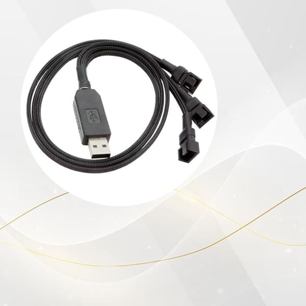 12V USB blæser strømadapterkabel 1 til 3 blæser strømadapterkabler