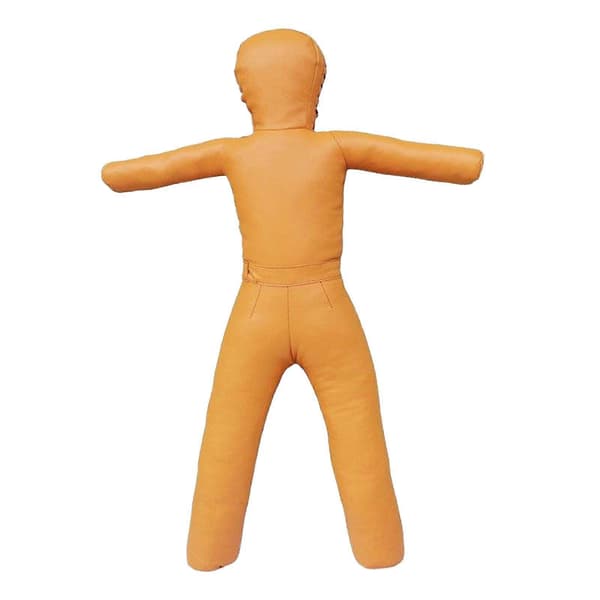 Børne Grappling Dummy PU Ufyldt Multipurpose Robust Taekwondo Træningsenhed yellow