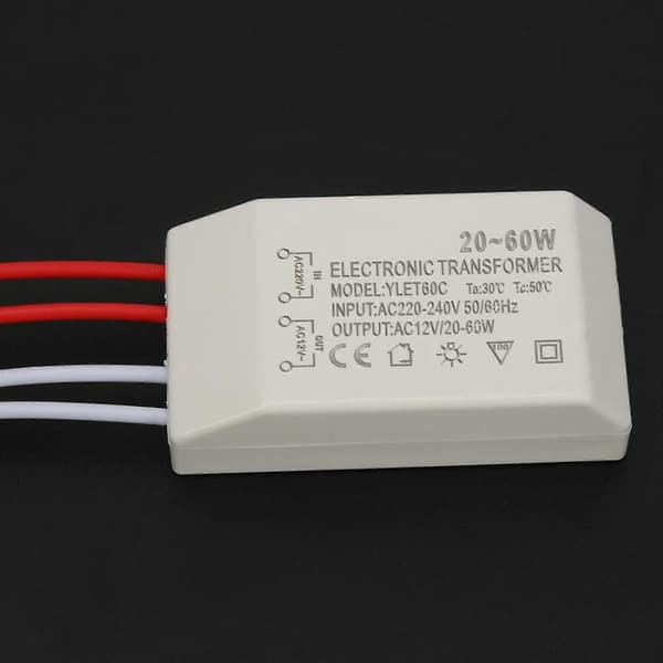 AC 220V til 12V 20-60W LED Belysning Elektronisk Transformator for Halogenlampe