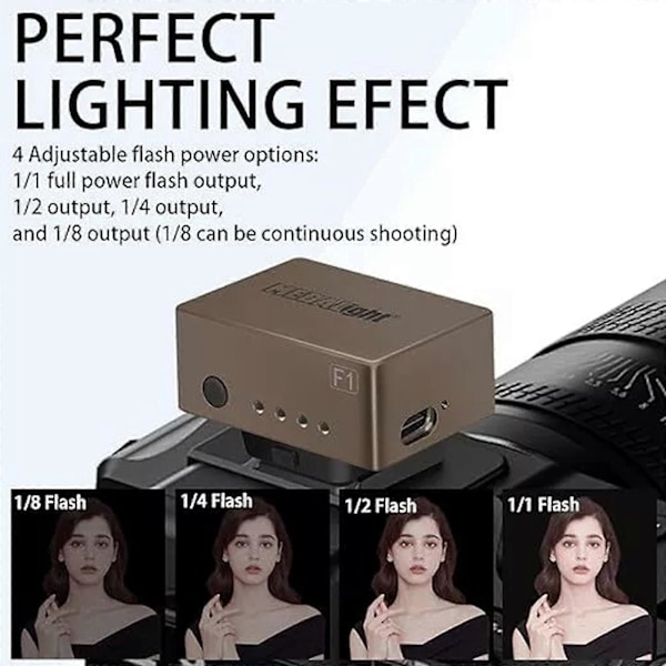 Mini Ladattava Kameran Salamavalo Speedlite Yhteensopiva Ricoh GR3 /Canon/Sonyn kanssa Black