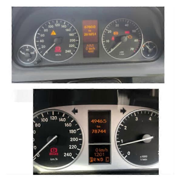 LCD-skjerm for bilinstrumentpanel for Klasse W169 W245 2004-2012 Speedometer Dashboard-skjerm Blue