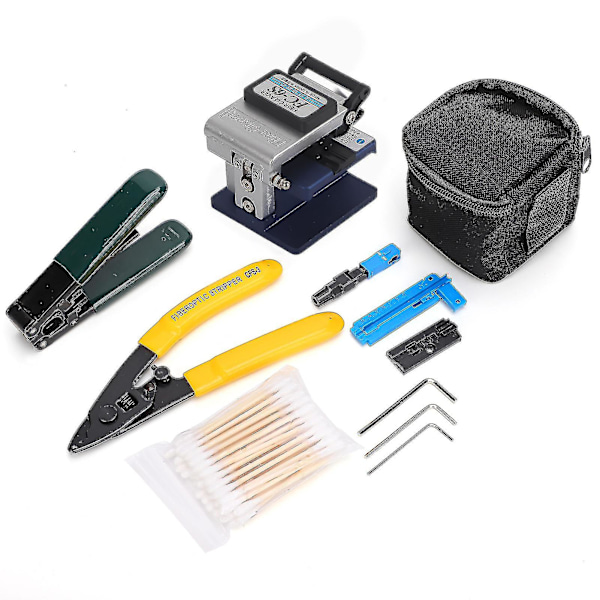 Ftth Skarvning Skarv Fiber Optisk Avisoleringsverktyg Kit Set Med Fiber Cleaver Fc-6s Hk