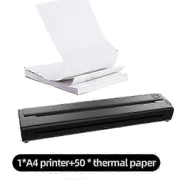 Bærbar A4-printer, let og kompakt termisk mobilprinter, trådløs printer til rejser, køretøjer, kontor