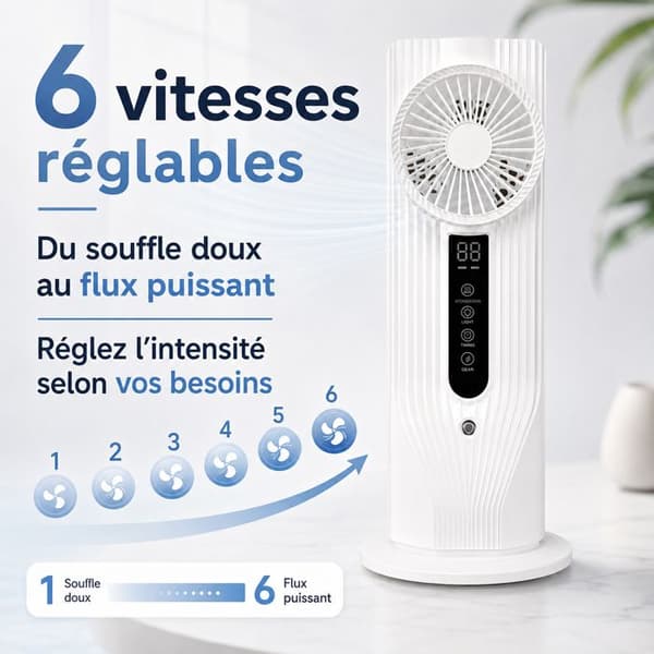 Bordvifte - REXON - Tårn 100ml - Tåkefunksjon - 6 Hastigheter - 1-6 Timers Timer