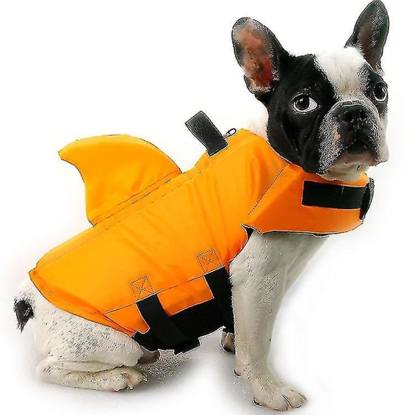 Hundlivväst Sommarhaj Husdjurslivväst Hundkläder Hundar Badkläder Husdjur Simdräkt yellow S 6-8KG