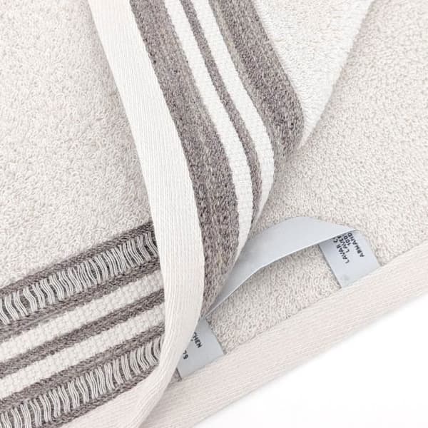 Badehåndkle i ren bomull 30x60 cm TØRR beige - Eleganse - Chic - Ensfarget
