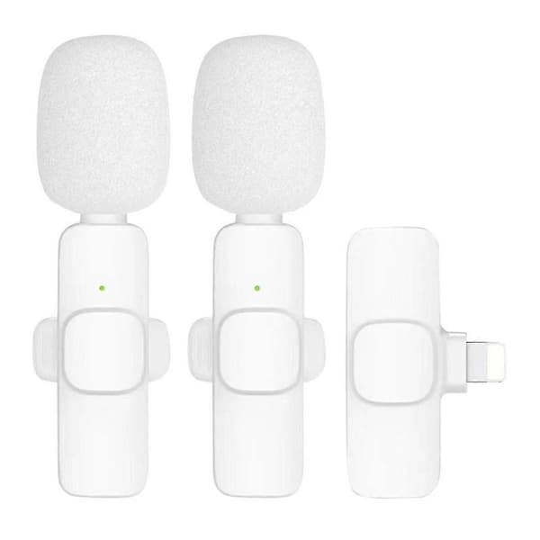 K9 Trådløs Bluetooth Lavalier Mikrofon En til To Støjreduktionsmikrofon Live Broadcast Mikrofon til White