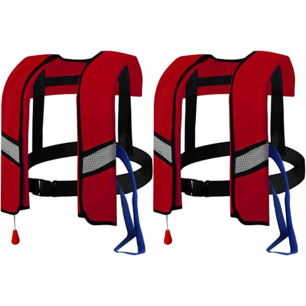 2 PCS 150N AUTOMATIC LIFE VESTS, NABITS Cities Adults with REFLECTIVE STRIPES