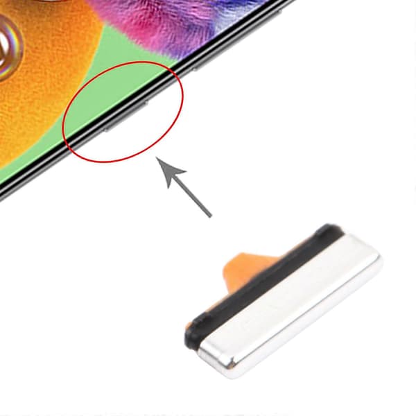 For Samsung Galaxy A90 strømknapp og volumkontrollknapp Silver