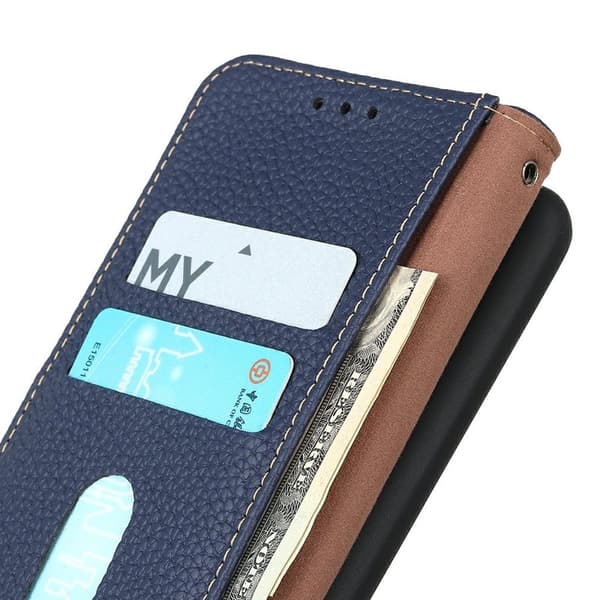 KHAZNEH iPhone Air Pung Etui Ægte læder - Blå