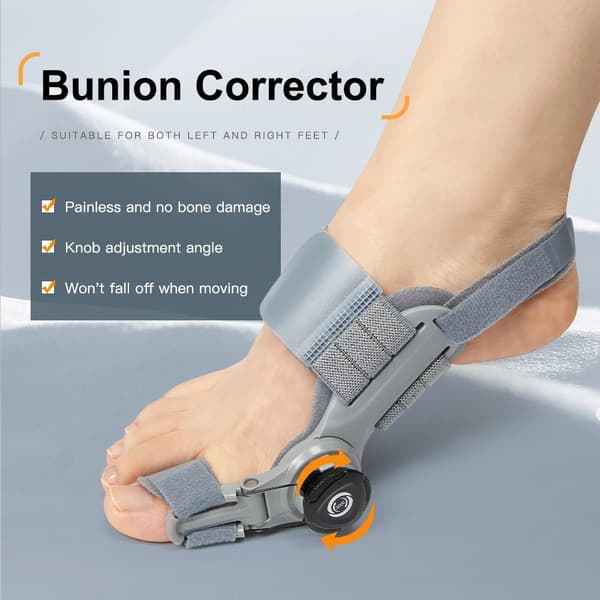 Hallux Valgus -korjain, harmaa musta solki, harmaa musta 51