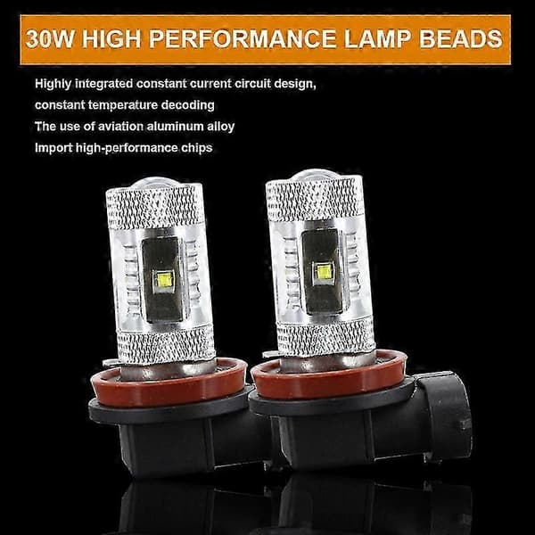 2 X H11 H8 Canbus Ingen Feil Xbd Chips Projektor Led Tåkelys Kjørelys Pære For Bmw 3 E90 E92