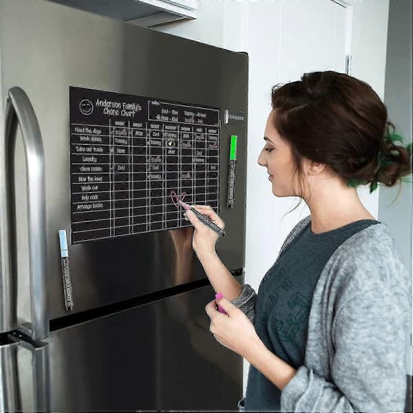 Magnetisk tavle til opgaver for børn og voksne - Sort