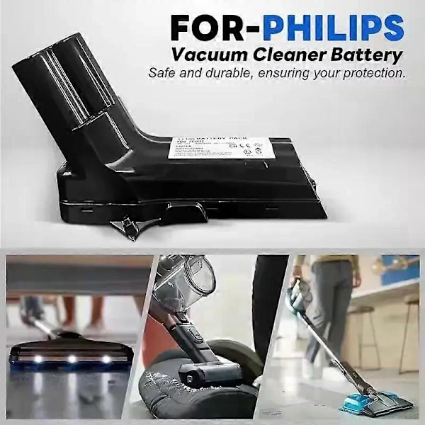 Gælder for Philips SpeedPro Max Aqua Stick Ledningsfri 25.2V Udskiftningsbatteri Støvsuger XC8055/01 XC8045/01 XC8043/01 XC8347/01 XC8349/01 2500mAh