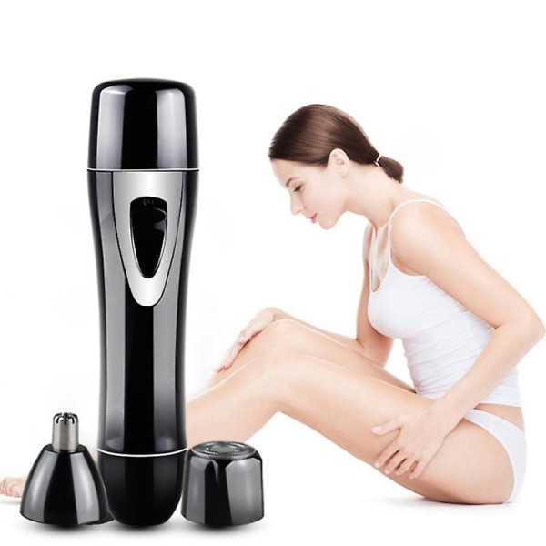 Kvinnors ögonbrynstrimmer epilator rakapparat shaver batteridriven penna Black