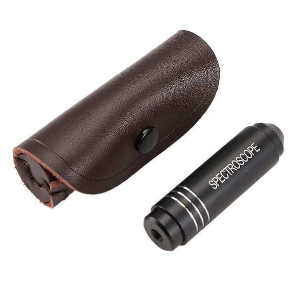Lomme Gemologisk Spektroskop Diffraktion 18 mm i Diameter Medium Størrelse Juveler Ædelsten Værktøj Black