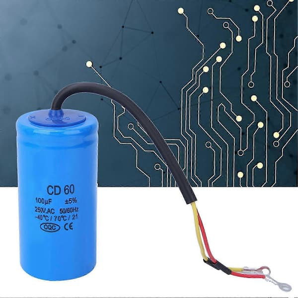 CD60 250V 100uf Omkopplingskondensator Explosionssäker Elektronisk Komponent för Kylskåp