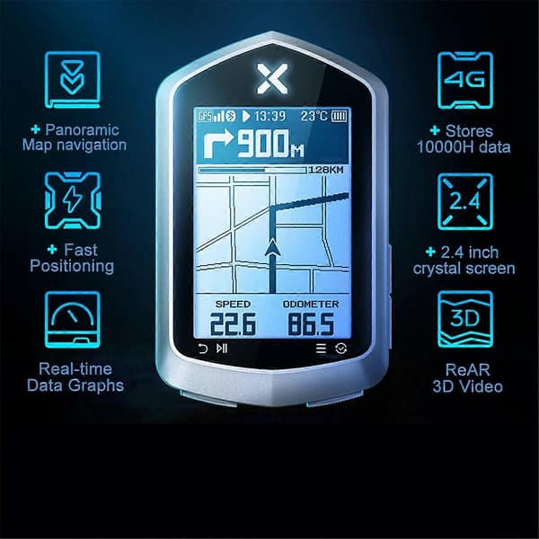 XOSS NAV Plus NAV+ Cykelcomputer GPS Trådløs Speedometer Odometer