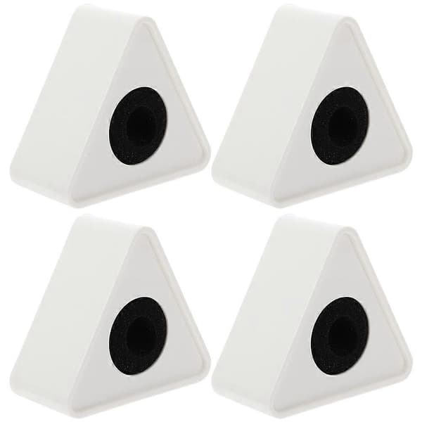 4PCS Logomikrofonstation Stativ Mikrofon Triangulär Flagga Färgglad Svamp White 8.80X8.80X4.50CM