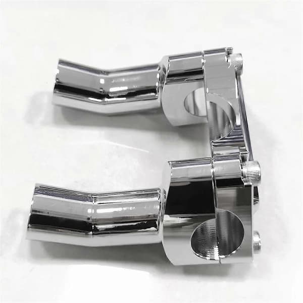 3-1/2 Tommers Pullback Styreforhøyere og Toppklemme Sett for Dyna Softail Fat Boy Silver