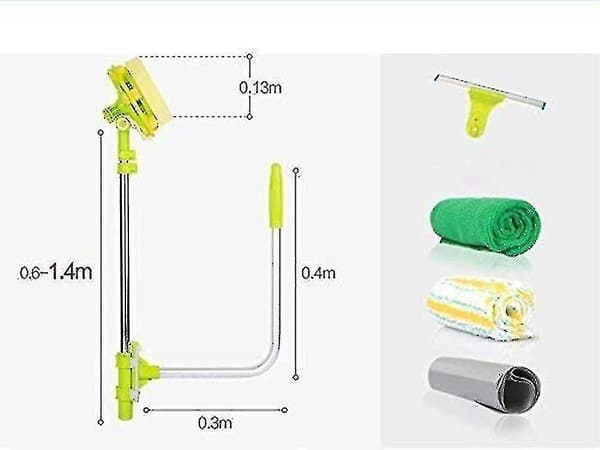 Telescopic Window Cleaner - U-shaped Scraper Easy to Reach External Window Washer_Super Gift