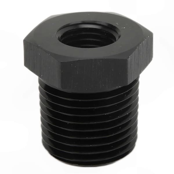 1/4\" NPT Han til 1/8\" NPT Hun Adapter, Sort Fitting til Automobilbrug