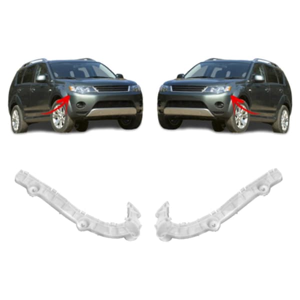 Främre vänster & höger övre stötfångarfäste för Mitsubishi Outlander 2007 2008 2009 6400A587 6400A588 white