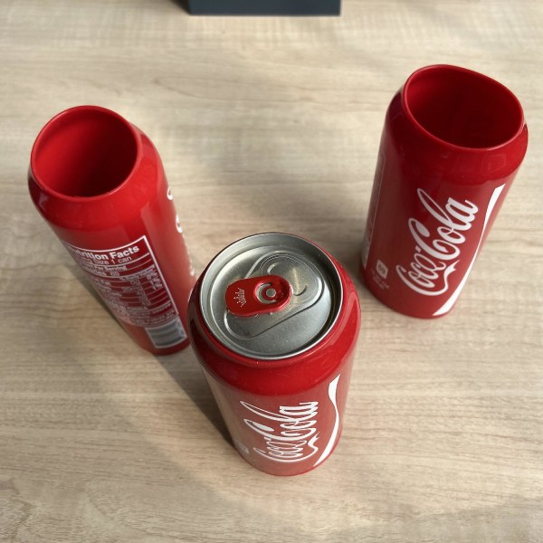3st lyckosam silikon Coke Cover Coke Kan dricka Cover Coke Cup Cover, Röd, 500ml