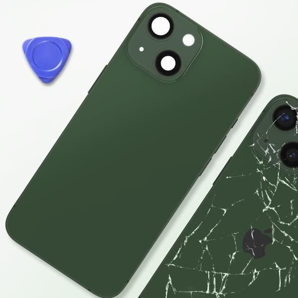 iPhone 13-chassis med bakglasskifte Grønn