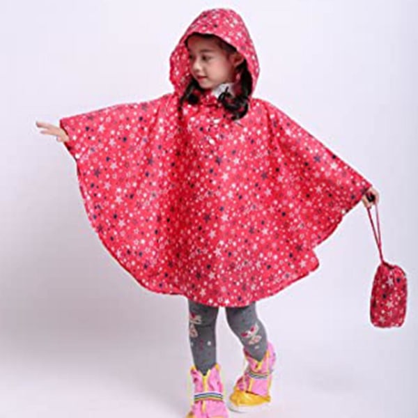 Vind- och vattentät regnjacka för barn - Red Starry Sky Xl-kod (reklamrabattprodukter)