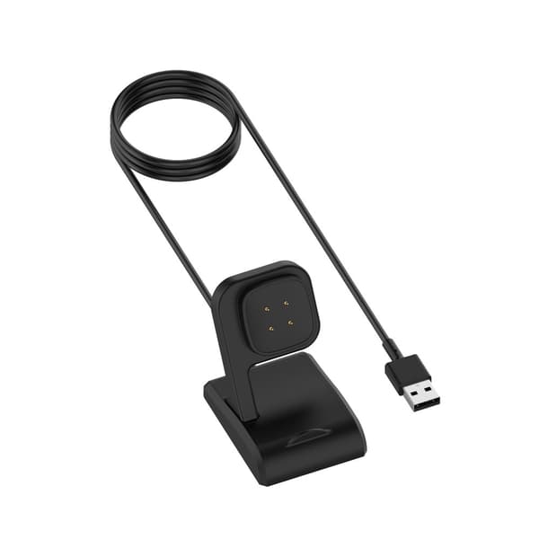 1 metrin laturi Fitbit Versa 4 / 3 / Sense 2 -kelloille, musta 54