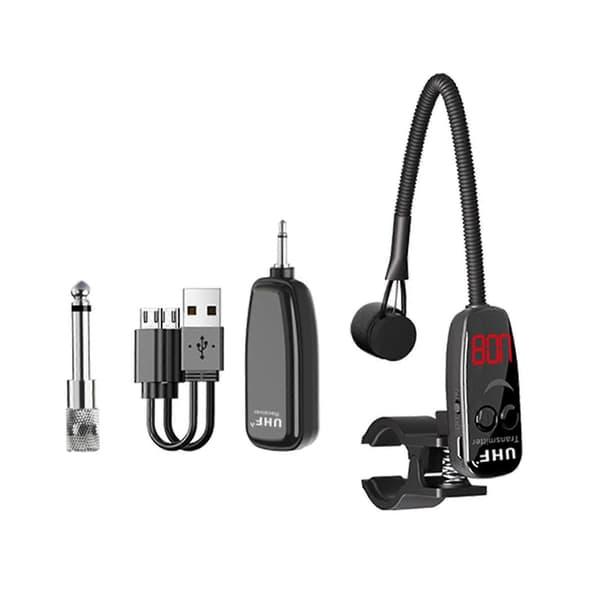 Trådløs instrumentmikrofon med klips for utendørs forestillinger og saksofonundervisning