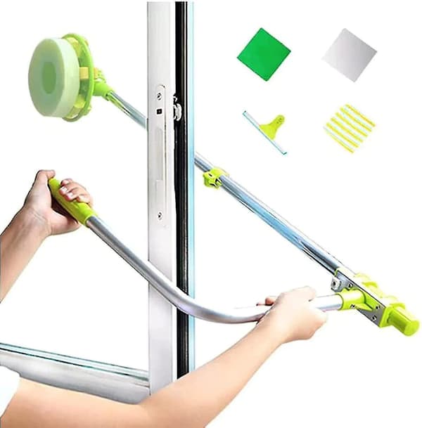Telescopic Window Cleaner - U-shaped Scraper Easy to Reach External Window Washer_Super Gift