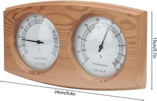 2025 Nyt Saunatermometer 2 i 1 Træ Termo Hygrometer Termometer Hygrometer Damp Sauna Tilbehør
