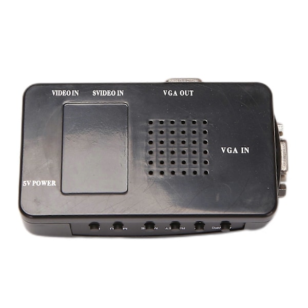 AV-VGA-sovitin RCA VGA -muunnin PC RCA komposiitti S-Video AV -tulo PC VGA LCD -lähtömuuntimeen 12