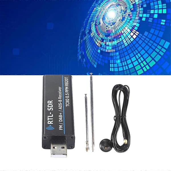 Kortbølgeradio Air Band-mottaker RTL SDR-mottaker USB RTL-SDR Multifunksjonell Praktisk Mottaker As Shown