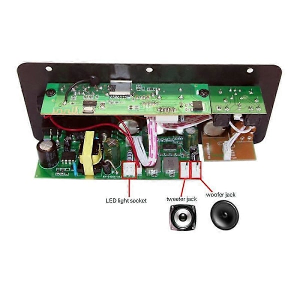 200W AC 220V 12V 24V Digital Bluetooth Stereo Forstærker Board Subwoofer Dobbelt Mikrofon Karaoke Forstærkere Til 8-12 Tommer Højttaler EU Plug