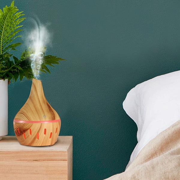 Mini USB 300 ml aromaterapi eterisk oljediffuser luftfuktare med 7 LED-ljus för sovrum