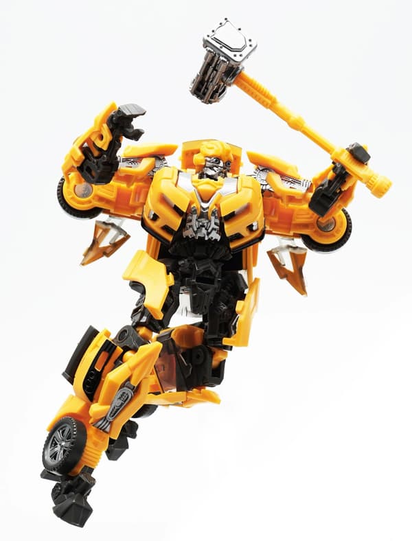 Bumblebee Transformation Robot Bil Legetøj - Legering og plastik actionfigur til børnefødselsdagsgave Bumble13cm