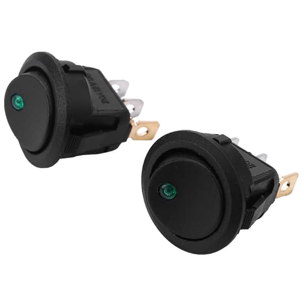 8 STK LED Punktlys 12V Bil Båt Rund Vippebryter PÅ/AV SPST