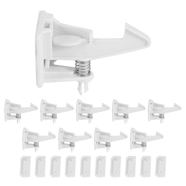 10 st skåplås Magnetisk lådlås Skåplås Barn Självhäftande Skåplås Vit White