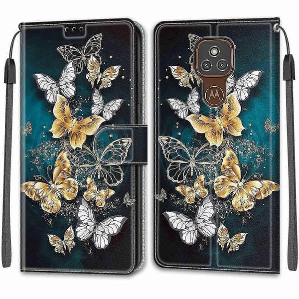 Premium läderfodral med stötsäker design för Motorola E7 Plus/G9 Play/G9