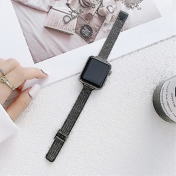 V-formad spänne liten midja stålbyte klockrem för Apple Watch